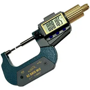 iGaging IP54 Rated Electronic Spline Micrometer, 0-1”/0-25Mm Range, 0.00005”/0.001 Accuracy, Data Output, All-Metal Ratchet Stop, Metal Body, 3V CR2032 Power, Absolute/Incremental Setting, Inches/Mm Measurement